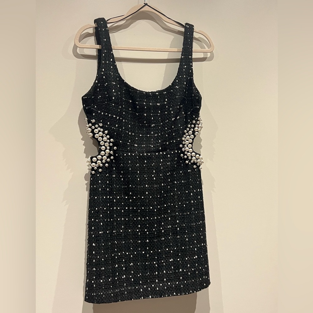 Zara Embellished Cut Out Mini Dress